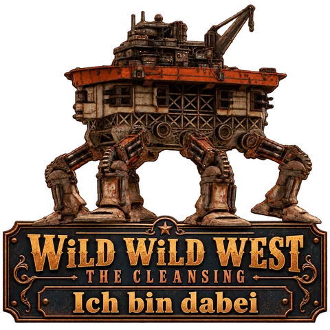 Die Festung über einem Schild mit der Zeile Ich bin dabei.
